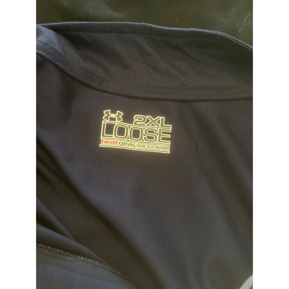 Under Armour Notre Dame Mens 1/4 Zip Long Sleeve Pullover 2XL Loose HeatGear Nav - Picture 3 of 4